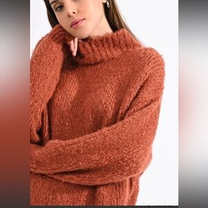 Molly Bracken rust turtleneck sweater